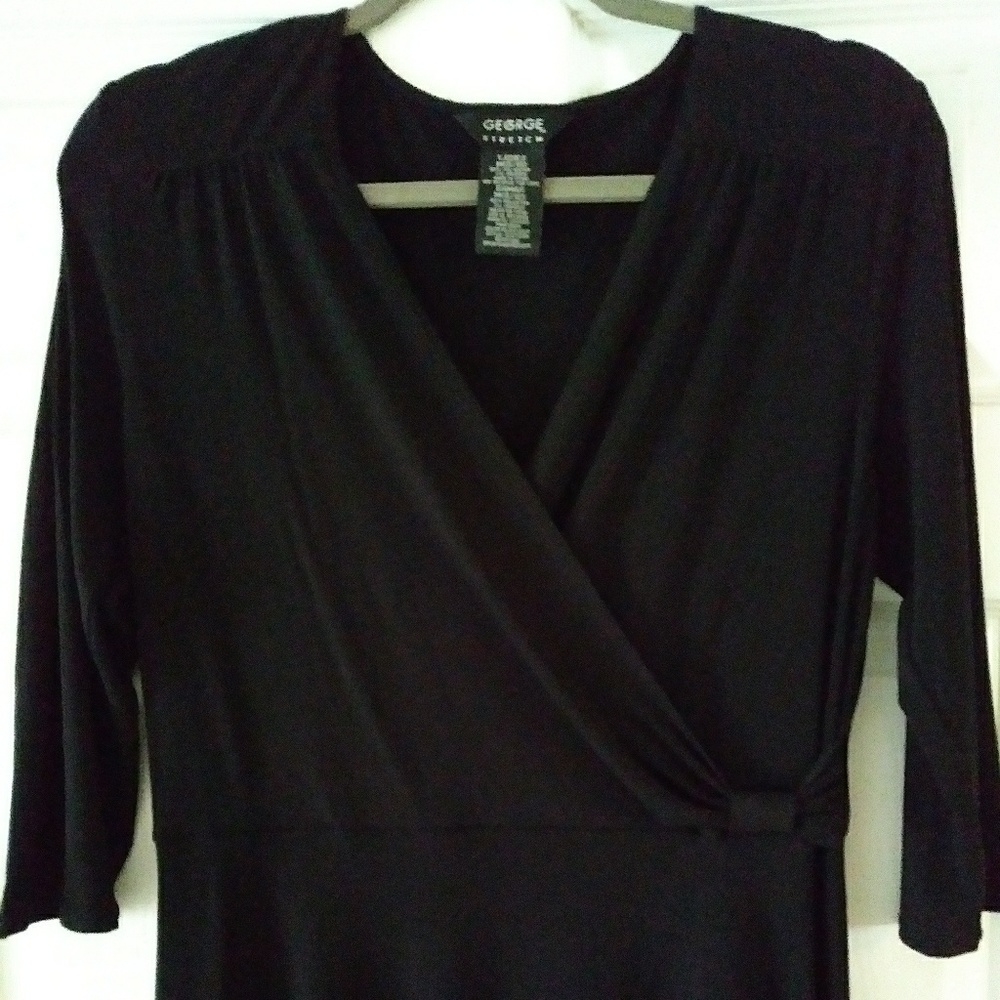 3/4 sleeve Black Dress